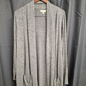 Cupio Gray Women's Open Front Cardigan Sweater